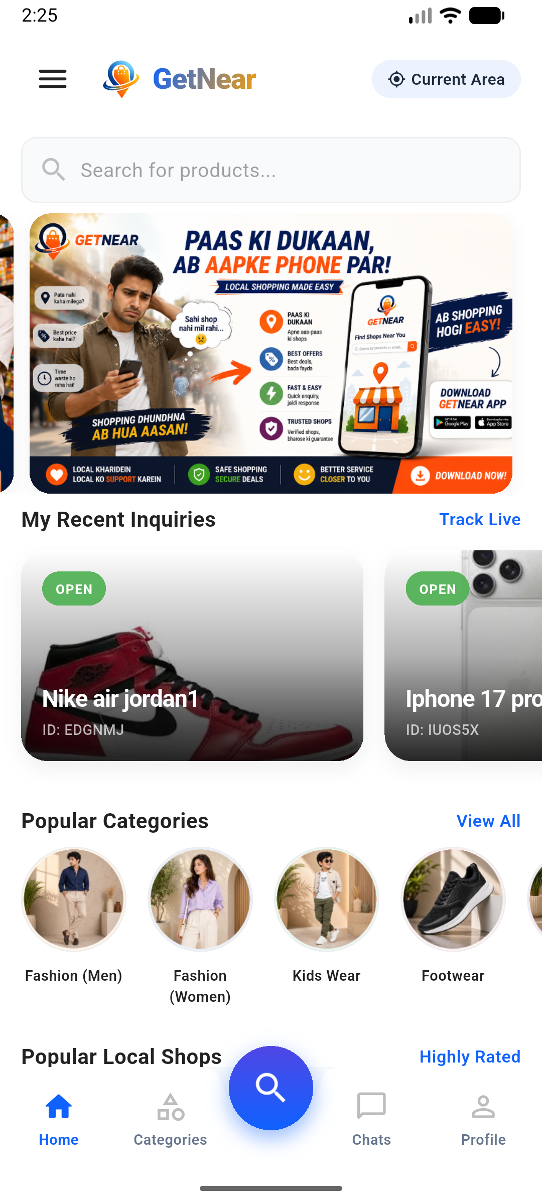 GetNear App Screenshot
